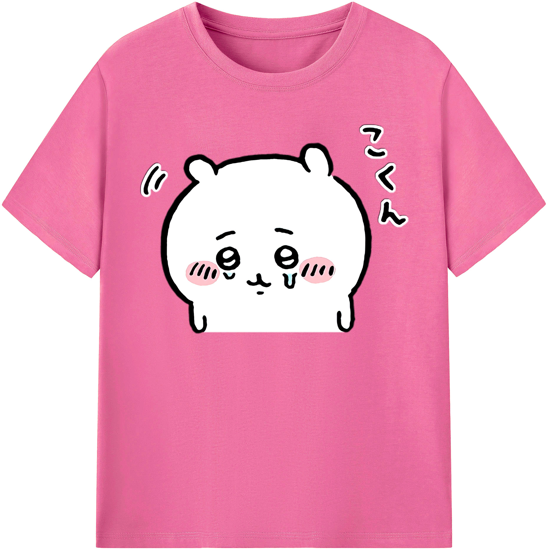（画像用） ちいかわ ちいかわ Chii-kawa chiikawa レディースカジュアルプリントTシャツ（綿100％）